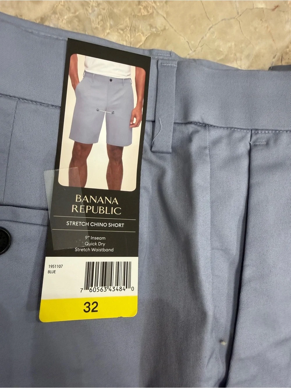 Banana Republic Men's Flat-Front Shorts in Periwinkle